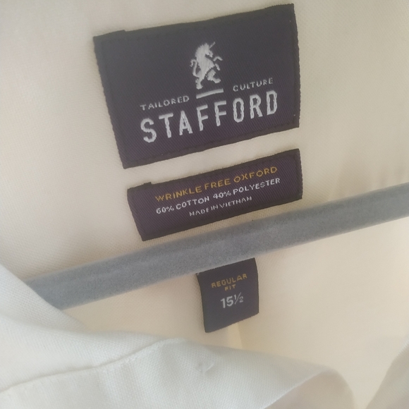 Men's cream Stafford button down - Picture 2 of 3